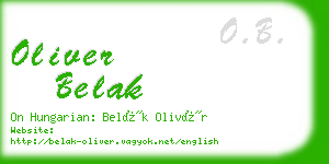 oliver belak business card